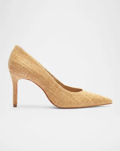Schutz Lou Fabric Stiletto Pumps In Beige