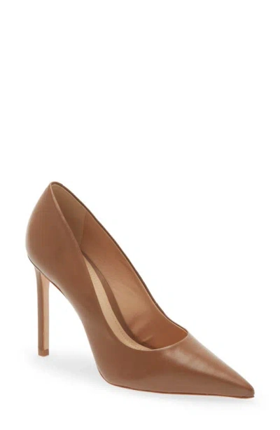 Schutz Lou Leather Pump In Wood