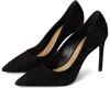 Schutz Lou S2080300010010 Heel Women's 6.5 Black Suede Pointed Toe Pump Zpo3642