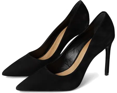 Schutz Lou S2080300010010 Heel Women's 6.5 Black Suede Pointed Toe Pump Zpo3642