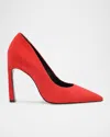 Schutz Lou Curve Pointed Toe Pump In Red Berry