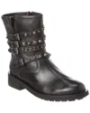 Schutz Luizia Womens Leather Block Heel Ankle Boots In Black