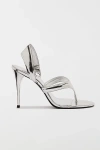 Schutz Lume Heeled Thong Sandal In Silver, Women's At Urban Outfitters