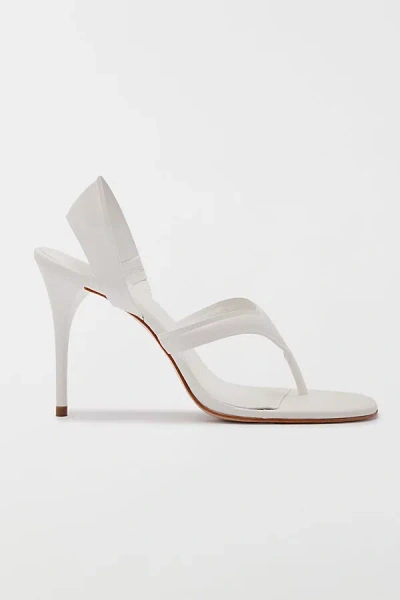Schutz Lume Heeled Thong Sandal In White, Women's At Urban Outfitters
