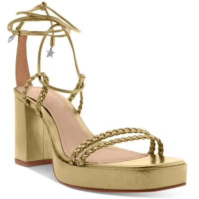 Schutz Lunah Plat Womens Slip On Jeweled Block Heel In Multi