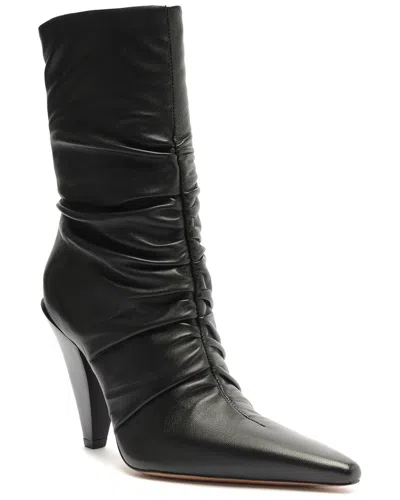 Schutz Lynn Leather Bootie In Black