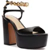 Schutz Lys Ankle Strap Platform Sandal In Black