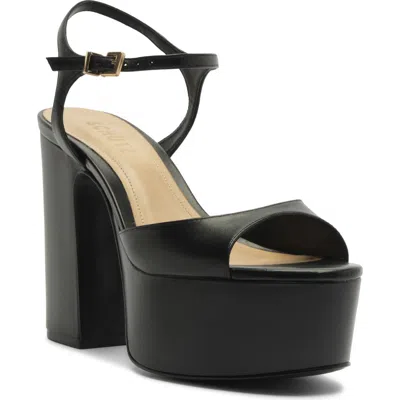 Schutz Lys Ankle Strap Platform Sandal In Black