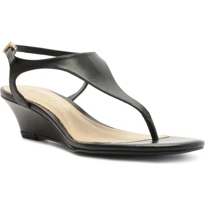Schutz Lys Ankle Strap Wedge Sandal In Black
