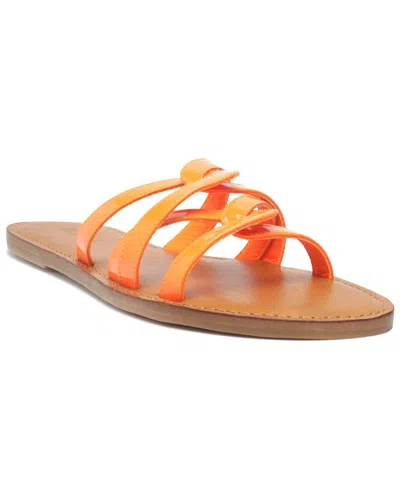 Schutz Lyta Slide Sandal In Orange