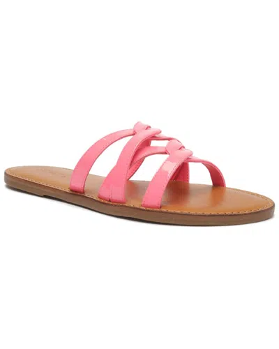 Schutz Lyta Patent & Leather Flat In Pink