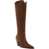 Schutz Maine Up Pointed Toe Boot In Brown