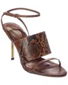 Schutz Malene Leather Sandal In Multi