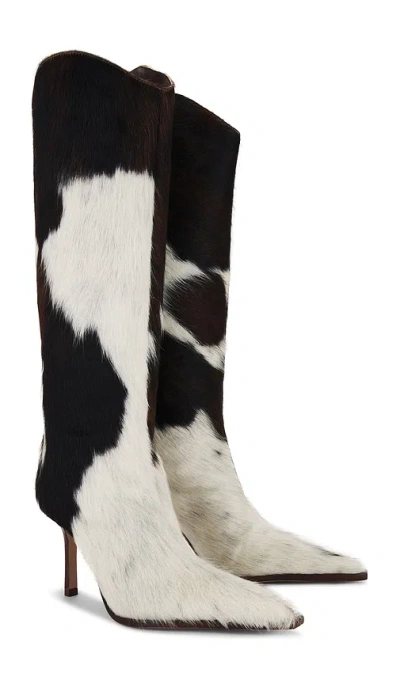 Schutz Maryana Calf Hair Boots In Brown