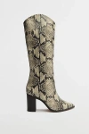 Schutz Maryana Knee-high Block Boot In Natural, Women's At Urban Outfitters In Natural
