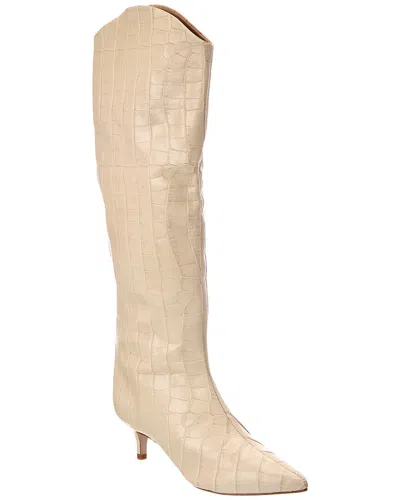 Schutz Maryana Lo Leather Boot In Neutral