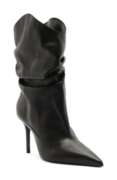 Schutz Maryana Slouch Pointed Toe Boot In Black