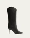 Schutz Maryana Leather Knee-high Boot In Black, Women's At Urban Outfitters In Black