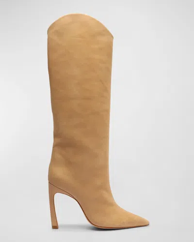 Schutz Maryana Suede Knee Boots In Multi