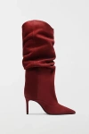 Schutz Maryana Up Slouch Knee High Boot In Red Brown, Women's At Urban Outfitters