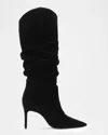 Schutz Maryana Up Slouch Suede Knee-high Boots In Multi
