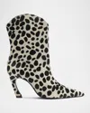 Schutz Maryann Curve Genuine Calf Hair Pointed Toe Bootie