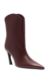Schutz Maryann Curve Pointed Toe Bootie In Burgundy
