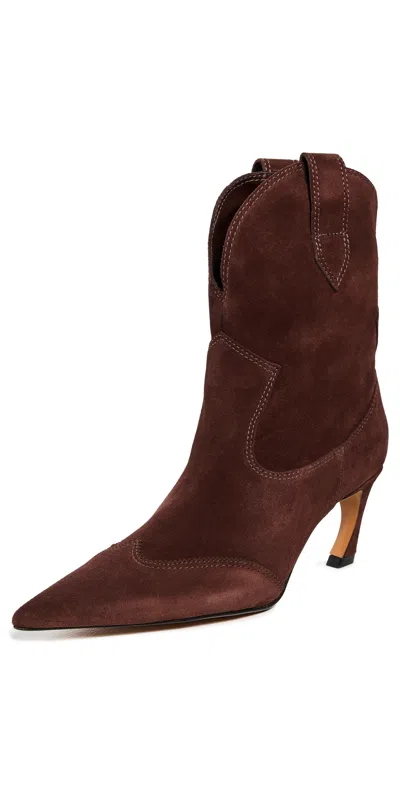 Schutz Maryann Curve West Boots Chestnut Brown