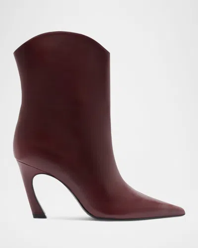 Schutz Maryann Leather Curve Booties