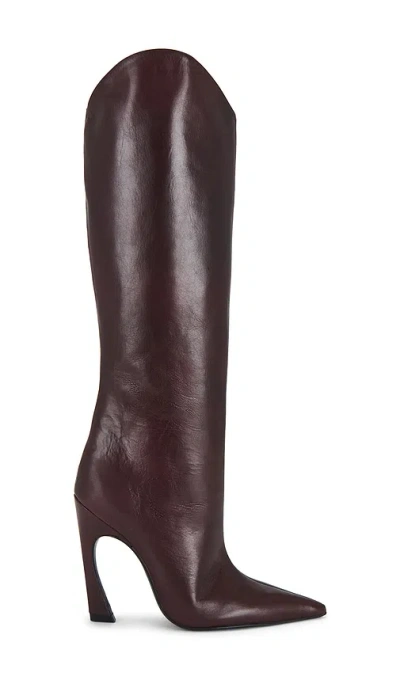 Schutz Maryann Up Curve Boot In Burgundy