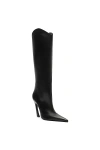 Schutz Maryann Up Leather Curve Tall Boots In Black