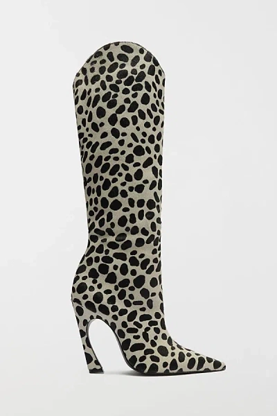 SCHUTZ MARYANN UP CURVE BOOTS IN WHITE/BLACK, WOMEN'S AT URBAN OUTFITTERS