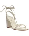 Schutz Maxima Block Leather Sandal In Multi
