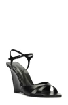 Schutz Maxine Ankle Strap Wedge Sanda In Black
