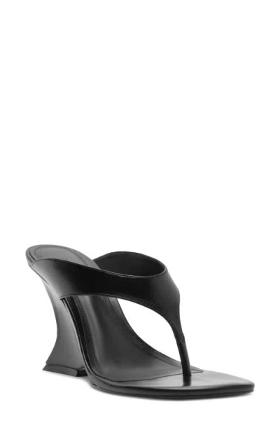 Schutz Maya Wedge Sandal In Black