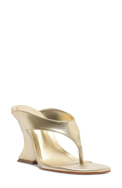 Schutz Maya Wedge Sandal In Silver