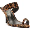 Schutz Melina Pointed Toe Slide Sandal In Animal Print