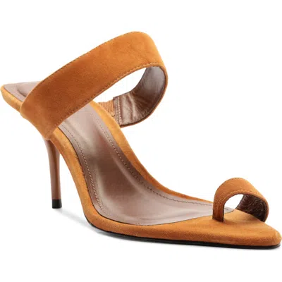 Schutz Melina Pointed Toe Slide Sandal In Orange