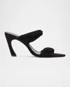 Schutz Meline Suede Twisted Dual-band Mule Sandals
