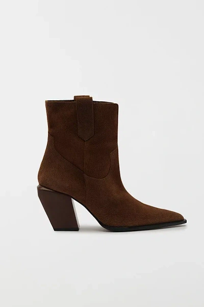 Schutz Memphis Cowboy Ankle Boot In Pecan Brown, Women's At Urban Outfitters