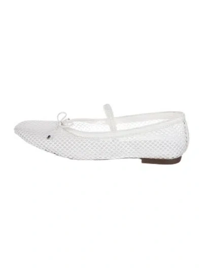 Pre-owned Schutz Mesh Ballet Flats In White