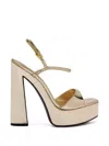 Schutz Metallic-effect Platform Sandals In Multi