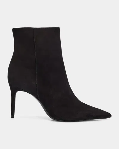 Schutz Mikki 85mm Suede Booties In Black