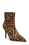 Schutz Mikki Casual Pointed Toe Genuine Calf Hair Bootie In Animal Print