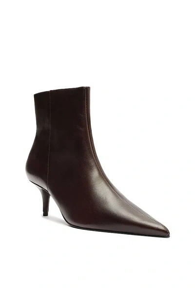 SCHUTZ MIKKI KITTEN HEEL ANKLE BOOT IN DARK CHOCOLATE, WOMEN'S AT URBAN OUTFITTERS