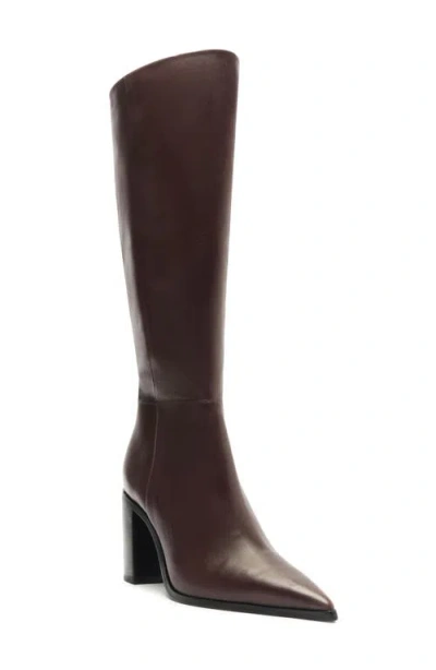 SCHUTZ SCHUTZ MIKKI UP BLOCK POINTED TOE KNEE HIGH BOOT