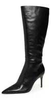 Schutz Mikki Up Boots Black In Animal Print