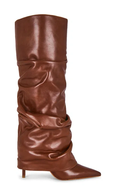 Schutz Mikki Up Cloak Boot In Brown