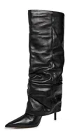 Schutz Mikki Up Cloak Pointed Toe Knee High Boot In Black