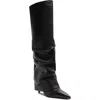 Schutz Mikki Up Cloak Pointed Toe Knee High Boot In Black